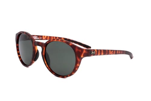 Under Armour UA 0006/S Round Sunglasses, Dark Havana/Green, 52mm, 22mm