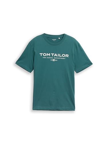 TOM TAILOR T-Shirt mit Foto-Print, Sky Captain Blue, L – Ansicht 4