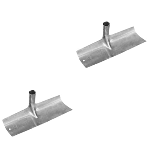 Gatuida 2 Piezas Raspador de Lodo arado de Mano estiércol Estribo Departamento Cerdo de jardín Limpio Pala de jardín Pala de excavación Pala de Limpieza Multifuncional Acero Carbono Silver