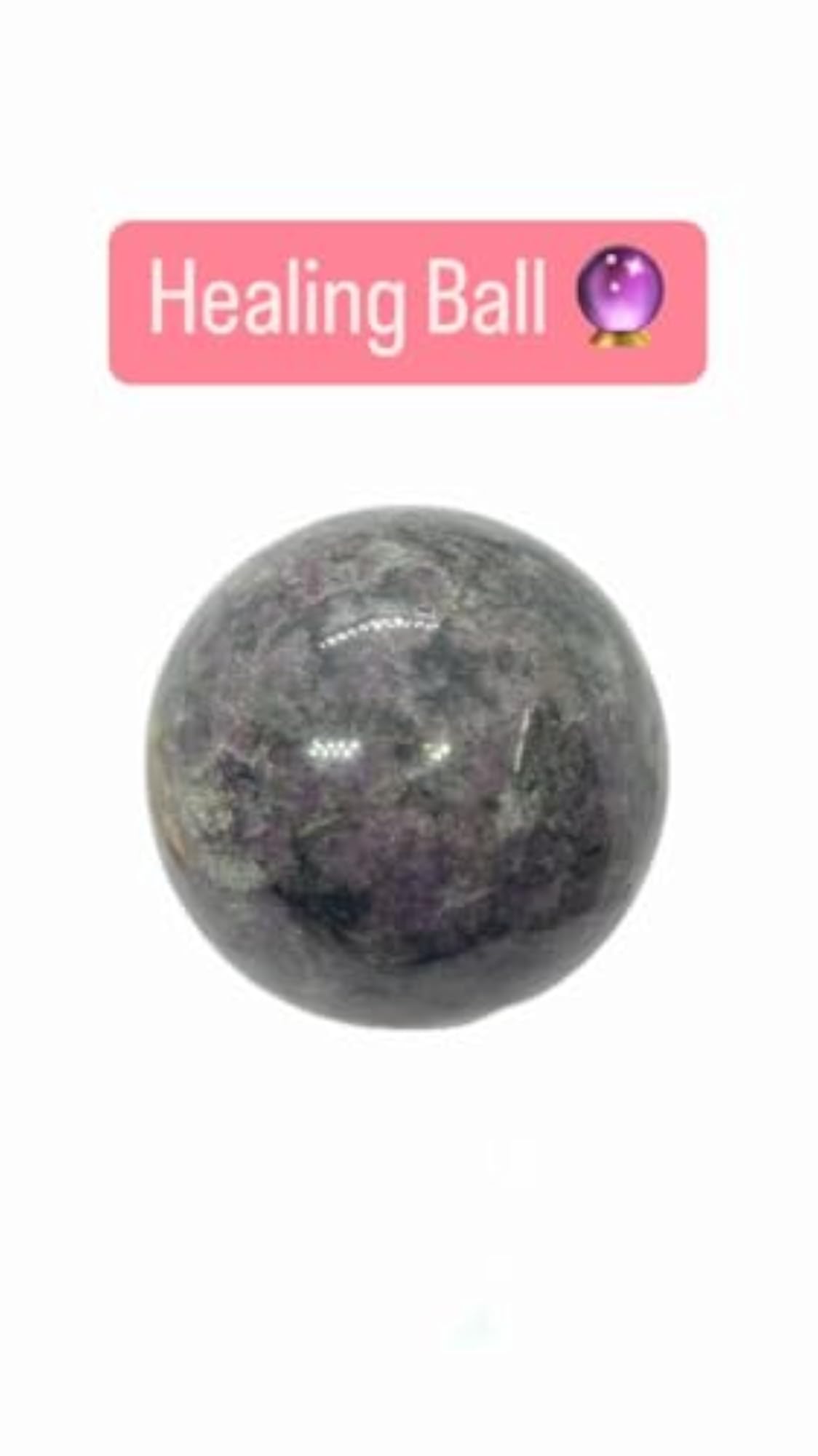 Natural Ruby Zoisite Sphere Ball for Home Decor, 250-300g