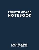 Fourth Grade Notebook: Dark Blue Softcover Wide Ruled Composition Journal B0933Q19XT Book Cover
