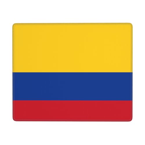 Tapis de souris antidérapant 17,8 x 22,9 cm horizontal avec drapeau de la Colombie pour ordinateur portable et console de bureau