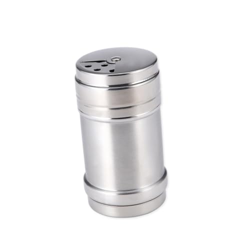 BRIGHTFUFU Adjustable Seasoning Jar Rotating Salt Shaker Kitchen Castor Spice Dispenser Stainless Steel for Salt Pepper Sugar