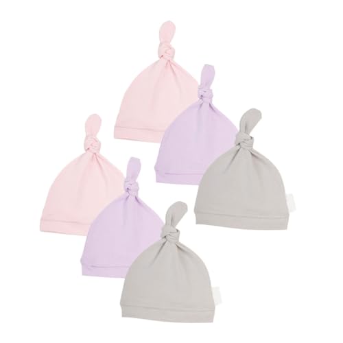 Gorros para niña recién nacida de algodón elástico, gorritos sin costuras para bebé, 6 piezas