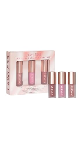 Lawless The Daisy Darlings Mini Trio Forget The Filler Lip Plumping Line Smoothing Gloss Set 3 x 0.05 fl. oz Shades: Presh Butterfly Velvet