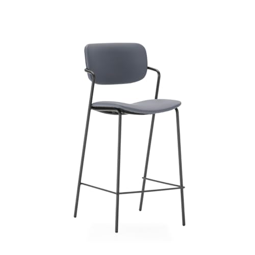 Tabouret îlot central 66 cm stable lot de 2 noir MAIKA - 6