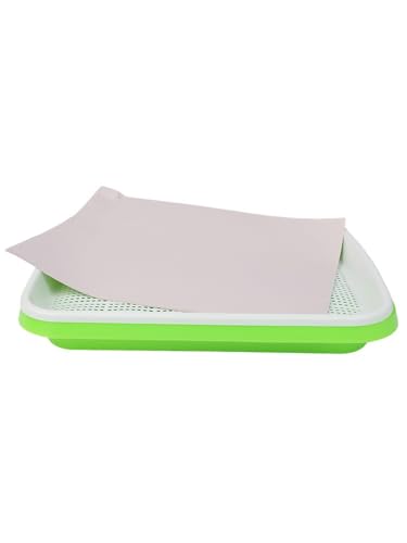 NEIQIUWING 1 cuenco hidropónico de 2 capas Microgreens con 10 hojas de papel para principiantes y principiantes, adecuado como germinador para el jardín de casa