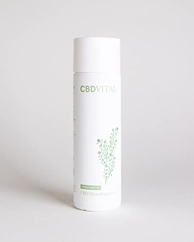 CBD Haarshampoo mit 50mg Cannabidiol | Bio Naturkosmetik | 100% vegan | Für normale und irritierte Kopfhaut | Geeignet für Herren & Damen | Mit Thymianextrakt & Zink | 50 mg Cannabidiol | CBDVITAL