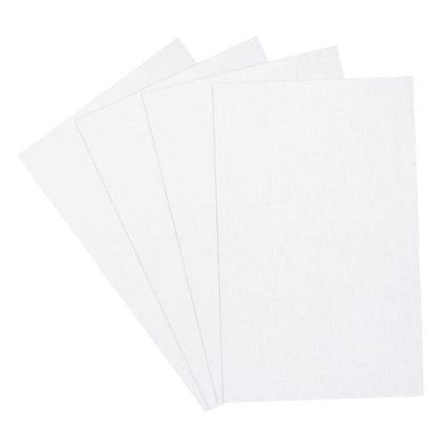 VILLCASE 4 Sheets Cross Stitch Fabric Mesh DIY Embroidery Gridding Cotton White