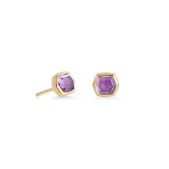 18K GOLD VERMEIL - AMETHYST