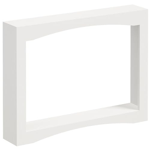 YATINEY Mesa de Consola Estrecha de 100 cm de Largo, Mesa Auxiliar Ultrafina, Decorativa Rústica, para Sala de Estar, Pasillo, Entrada, Blanco XCT19WT
