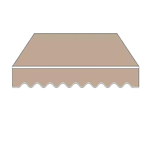 Toldo retráctil de tela de repuesto 16x10, lona impermeable exterior negra