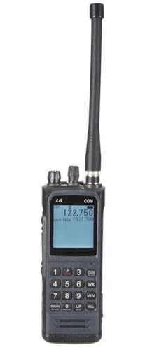 Sporty's L6 COM Aviation Handheld Radio with Easy-to-Read Oversized Screen