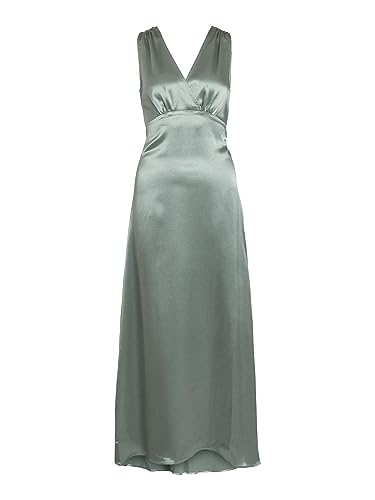 Robe longue portefeuille VILA en V sans manches pour femme élégante