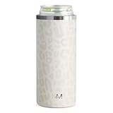 Simple Modern Skinny Can Cooler | Slim Insulated Stainless Steel Drink Sleeve Holder | Insulate Seltzer, Soda, Beer, Energy Drinks | Gift for Women Her | Ranger Collection | Slim 12oz | Cream Leopard