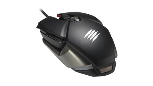 Mad Catz B.A.T. 6+ Gaming-Maus - 16000DPI - 10 programmierbare Tasten - Patentierter Dakota-Schalter - Verstellbarer Griff - Mit...