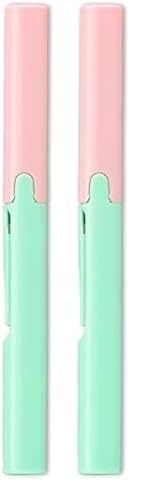 PLUS(プラス) プラス はさみ 携帯タイプ フィットカットカーブ ツイッギー ピーチ×ミント スリム形態 34-573 (× 2)