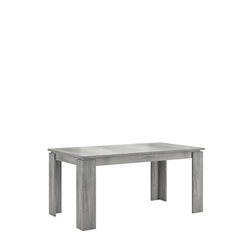 xonox.home Wohnen Titan XETB3T60 Esstisch Esszimmertisch Tisch Wohnzimmertisch in rauchsilber Nb.ca.160-200x76x90 cm, ausziehbar auf 200 cm xonox.home Wohnen Titan XETB3T60 Esstisch Esszimmertisch Tisch Wohnzimmertisch in rauchsilber Nb.ca.160-200x76x90 cm, ausziehbar auf 200 cm