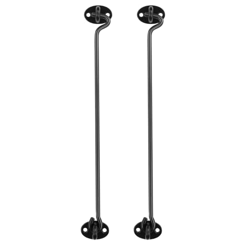 DOITOOL Stainless Steel Gate Latch Lock Hook: 2PCS Hook and Eye Latch with Mounting Screws