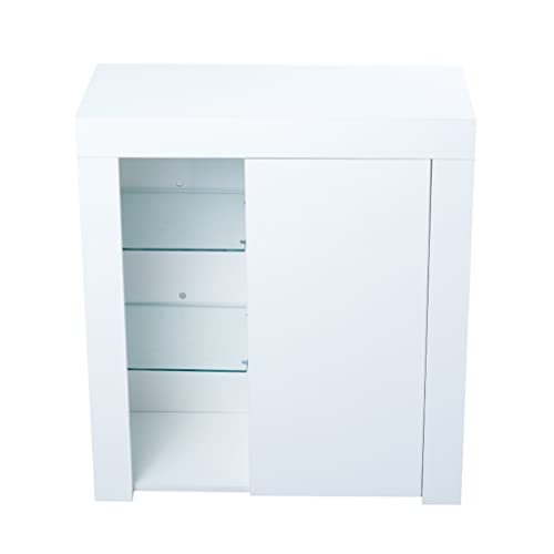 Casual Jackets High Gloss Kitchen Sideboard With Blue Led Lights, Living Room Sideboard With Shelves And Doors For Storage (Color : D, Size : As Shown) #TOP3