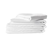 Cotton Single Bed Sheets White- Quality Perfect Single Flat Sheet for Home, Hospital, Hotel, Spa Massage Therapy & more- Machine Washable Soft Touch Moisture Absorbing Top Sheet (4)