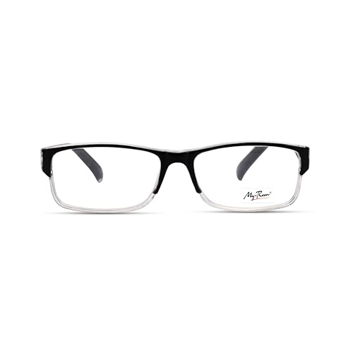 Image of myreen Reading Glasses For Men Women +1 +1.25 +1.5 +1.75 +2 +2.25 +2.5 +2.75 +3 | Full-Rim Reading Power Number Glass For Single Vision | Clear Anti-Reflection Lens