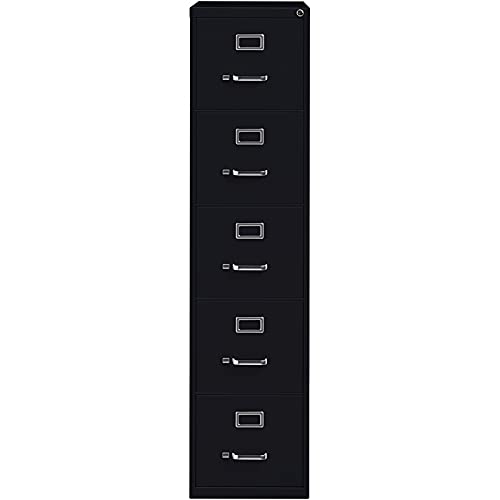 Hirsh 26.5-In Deep Metal 5 Drawer Letter Width Vertical File Cabinet Black #TOP4