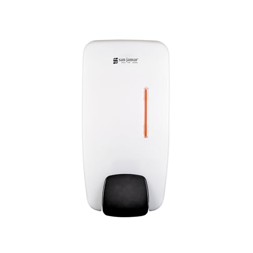 San Jamar Timeless Manual Foam Soap Dispenser, White, Universal Bulk Soap Compatible, Wall Mount, with Viewing Window image 5