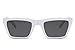 Produktbild Cheapass Sunglasses Sonnenbrillen breit Cat Eye Style Fashion Design Weißer Rahmen mit dunklen Gläsern UV400 geschützt Damen