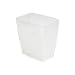 iDesign Spa Rectangular Trash Can, Waste Basket Garbage Can for Bathroom, Bedroom, Home Office, Dorm, College, 2.5 Gallon, Frost
