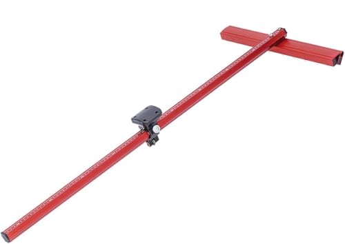 TOPWAY Manueller Fliesenschneider, 90 cm, Aluminium, T-förmiges Schneidwerkzeug für Glaskeramikfliesen mit 22 mm Alu-Messerrad, zum präzisen Schneiden von Porzellanfliesen, Glas 347252