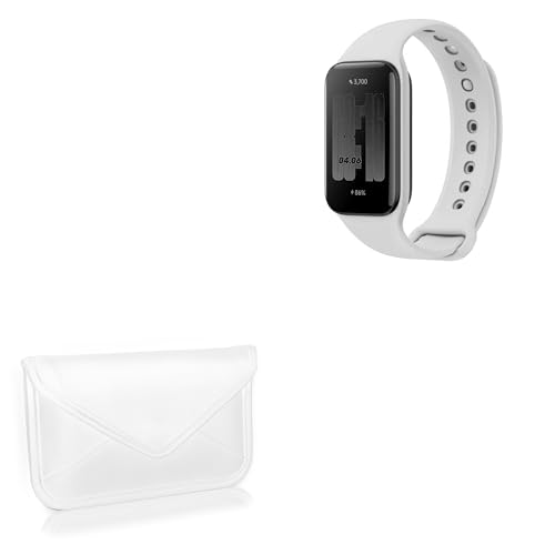 BoxWave Case Compatible with Xiaomi Smart Band 2 - Elite Leather Messenger Pouch, Synthetic Leather Cover Case Envelope Design - Ivory White
