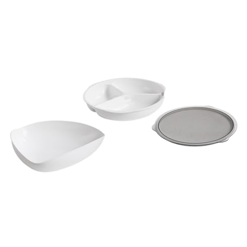 Assiette divisée avec couvercle Zerodeko pour éviter les snacks ramollis