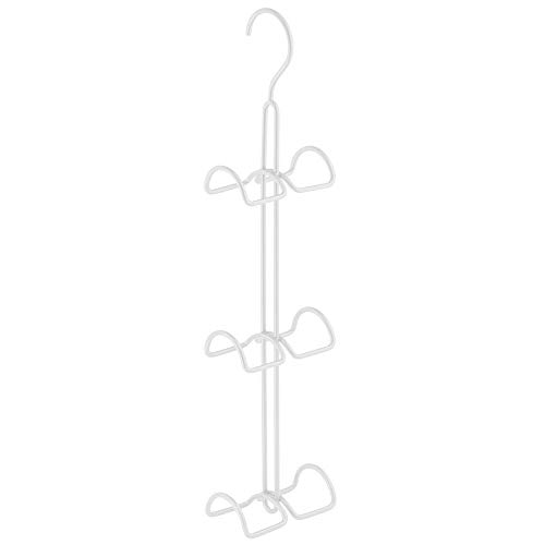 Mdesign Metal Wire Over The Closet Rod Hanging Storage Organizer Hanger For Storing And Organizing Purses, Backpacks, Satchels, Crossovers, Handbags - 2 Pack - White #TOP6
