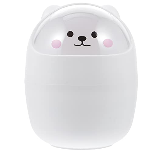 Homoyoyo Mini poubelle avec couvercle - Mini poubelle - Comptoir de travail - Poubelle pour bureau et chambre à coucher Cover