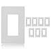 Faith White 1-Gang Screwless Wall Plate (8-pack) | Light Switch Plate or Wall Plate for Electrical Outlet | 1-Gang Wall Plate for Decorator Switches and Receptacles | Heat-Resistant Thermoplastic