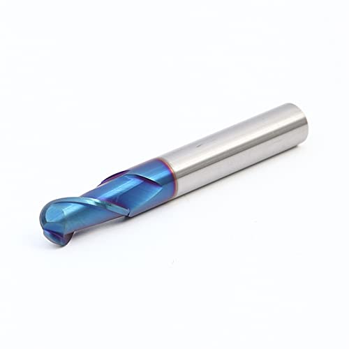 SUOFEILAIMU-PHONE CASE Metal HRC65 2 Flutes Ballnose Milling Cutter for Copper Carbide Tungsten Cutters CNC Tool Alloy Coating End Mills (Cutting Edge Length : R2.5x50L(5D))