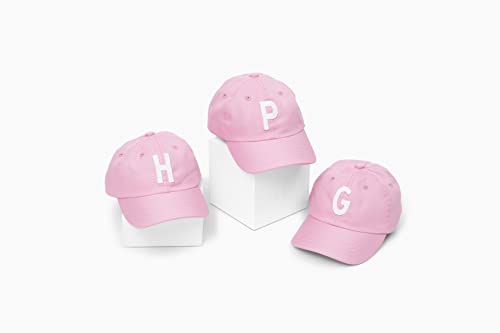 Tiny Expressions - Initial Toddler Girls Baseball Cap | Monogrammed Adjustable Pink Letter Hat (K, Toddler) #TOP2