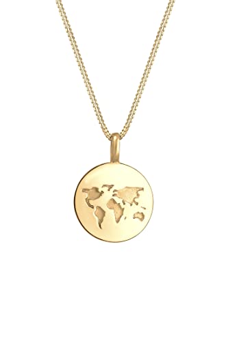 Collier argent 925 avec pendentif globe terrestre, un cadeau femme unique