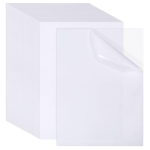 GLOBLELAND 30 hojas A4 papel adhesivo imprimible Washi adhesivo semitransparente imprimible Washi Pegatinas para impresora de inyección de tinta DIY álbum de fotos diario decoración de álbum de