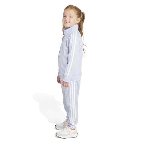 adidas Girls Zip Front Classic Tricot Jacket and Joggers Set4