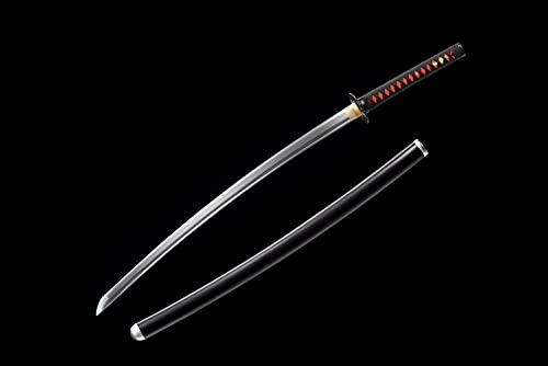 LSWYBJ Handmade Katana Sword, Sharp Real Katana Samurai Sword 1090 Carbon Steel Anime Samurai Sword with 28in Blade, Delicate Katana Sword for Collection (Dragonfly Samurai) (98798465465)