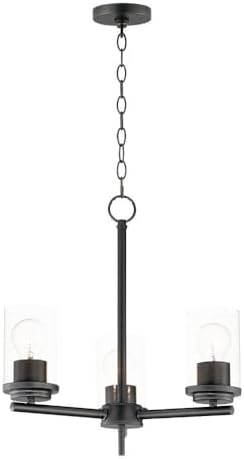 Maxim Corona - 3 Light Chandelier-Black Finish