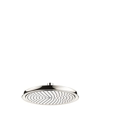 hansgrohe Raindance Classic 11-inch Showerhead Low Flow Classic 1-Spray Rain Water Saving with QuickClean in Polished Nickel, 27367831, 1.75 GPM