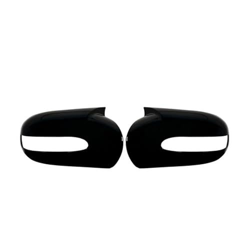 Coques de rétroviseurs pour Classe E et C W211 W203 2001-2007 en noir brillant