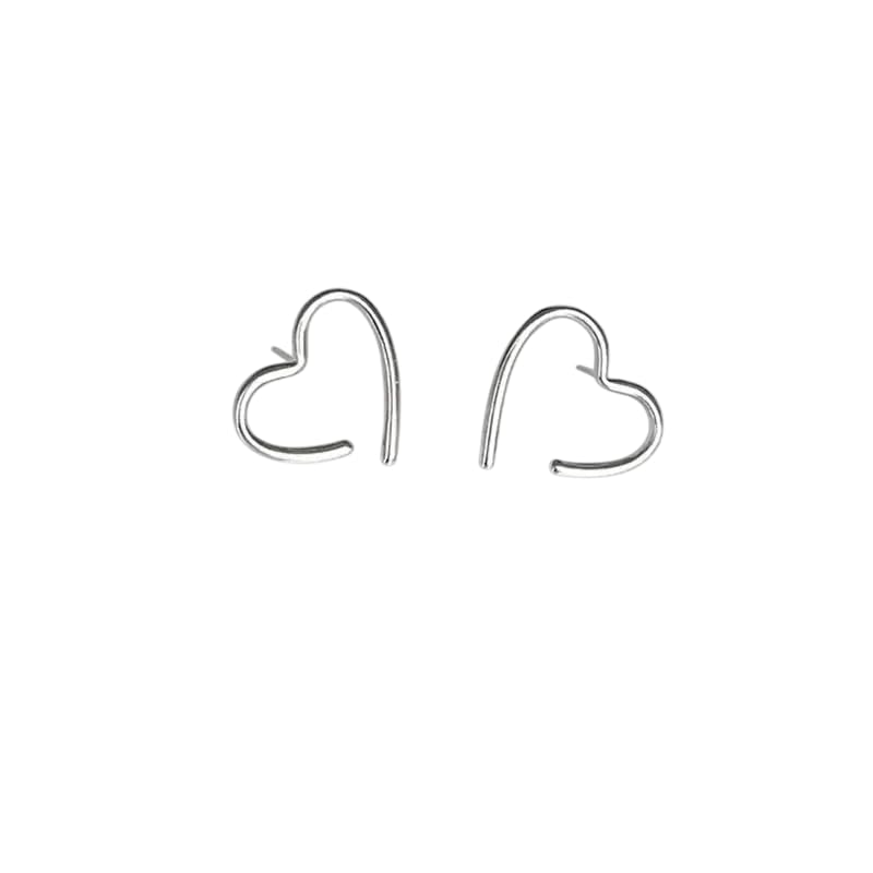 Boucles d'oreilles argent 925 véritable motif cœur le cadeau romantique pour femme