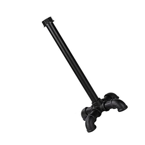 CANIGHT Industrial Style Water Pipe Paper Towel Holder Stand Black Roll Paper Rack