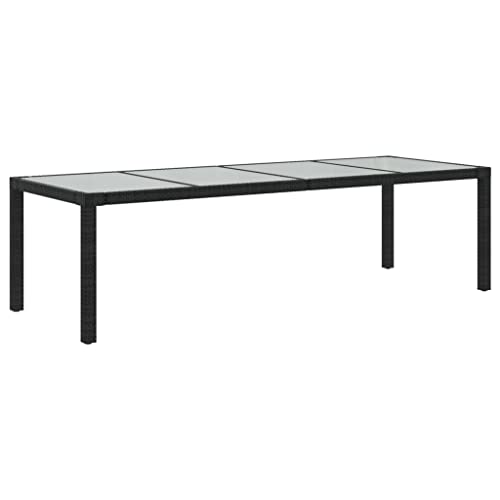 vidaXL Gartentisch Esstisch Terrassentisch Gartenmöbel Balkontisch Outdoor Tisch Außentisch Schwarz 250x100x75cm… – Bild 2