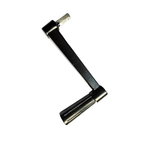IdeaGenesis - Manivela para Torno Persiana - Repuesto de manivela Ventana - Manilla persiana - Manija Elevadora tendedero de Techo (Negro, Manivela 17 Cm)