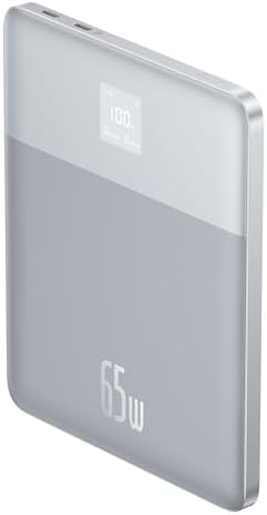 Baseus Banco de energía, 12000 mAh, 65 W PD cargador portátil de carga rápida con pantalla digital, Blade 2 Ultra Slim Laptop Battery Bank para ROG Ally, Steam Deck, MacBook, iPad, iPhone, Samsung
